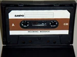 Vintage Sanyo Answering Incoming Message Cassette Tape Rare Blank. Fixed Price $9.98.