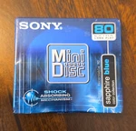 Sony Minidisc MDW-80EL Sapphire Blue Recordable Shock Absorbing Mechanism. Fixed Price $15.00.