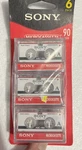 Sony Microcassette Tapes Minutes 6-PACK MC-90 Six Sealed New Old Stock Nos. Fixed Price $22.00.