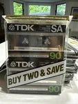 Tdk Sa 90 Cassette High Position Type Ii Lot New 12 Tapes Old Stock. Fixed Price $100.00.