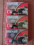 3 Maxell UR-60 Audio Cassette Tapes New, Sealed. Fixed Price $10.99.