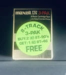 Sealed Maxell 8T-90 8T-46 8-TRACK 3-PAK Blank New. Fixed Price $29.99.