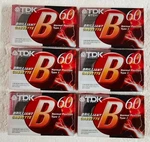 Pack Tdk B-60 Normal Position Type Brilliant Audio Cassette Tapes. Fixed Price $39.99.