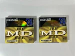 Lot Of 2: Maxell Gold Recordable Mini Disc GMD-74 Digital Minute. Fixed Price $13.99.