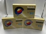 (3) Scotch Xsii-s 100 High Bias Type Blank Audio Cassette Tapes Sealed. Fixed Price $19.98.