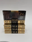 New, Sealed, 4 Maxell Xlii 100 High Bias Blank Audio Cassette Tape. Fixed Price $43.50.