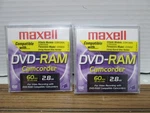 Maxell Dvd-ram Round Cartridges 60 Min 2.8 Gb Panasonic Camcorders. Fixed Price $40.00.