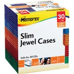 New High Quality Memorex 30-PACK Slim Cd Jewel Case (5.2MM)-5 Colors, Free Ship. Fixed Price $19.99.