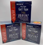 Packs Of 7 Sony (21 Total TAPES)135M 90 Hf TYPE1 Normal Cassette New!. Fixed Price $44.75.