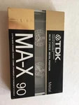 Tdk Ma-x 90 Minute Cassette Tape Metal Position Iec Iv/type New Unopened. Fixed Price $48.00.