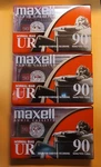 Cassette Tapes (3) Maxwell Ur 90 Minute Blank Audio Normal Bias. Fixed Price $11.45.