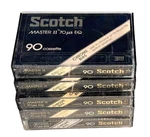 5 Vintage Scotch Master Ii Y-C-90 Chrome Bias Cassette Tapes (1 Is Still Sealed). Fixed Price $63.97.