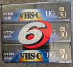 6 Tdk Hg Ultimate TC-30 Blank Camcorder Vhs-c Cassette Tapes. Fixed Price $38.68.