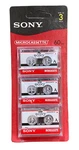 New Sony MC60R Blank Audii Microcassette Tapes Minutes 3-PACK Package. Fixed Price $14.00.