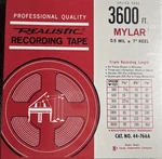 Realistic Recording Tape 3600 Ft. Mylar 0.5 Mil 7" Reel New Old Stock Sealed. Fixed Price $48.00.