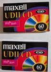 2 Maxell Ud-ii Cd 60 Mins Blank Audio Cassette Tape High Bias New Factory Sealed. Fixed Price $17.99.