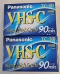 2 Panasonic Vhs-c TC-30 Super High Grade 90 Minute Video Cassettes New Sealed. Fixed Price $11.99.