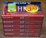 5-PACK Sony Hf 90 Normal Bias Blank Cassette Tapes New / Sealed. Fixed Price $7.99.