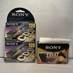 Sony Cd-it Slide Case 90 & 120MIN High Bias Cassettes Factory Sealed 5 Total. Fixed Price $18.50.