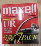 Maxell Audio Cassette Ur 90 MINUTES/135M 7 Pack. Fixed Price $10.00.