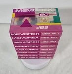 8 Memorex Dbs 60 Minute Blank Audio Cassette Tapes, Brand New Sealed Lot. Fixed Price $49.70.