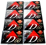 Lot Of 8-TDK D60 High Output IECI/TYPE1 Audio Cassettes New/sealed (B-3). Fixed Price $11.95.