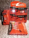3 Sony C-90HFL Audio Cassette Tapes, 4 C-60HFL/2B. Sealed. Fixed Price $20.00.
