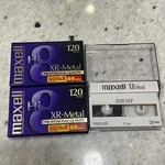 Maxell Xr-metal 120 HI8 Professional Quality Sealed Blank Tapes Open W/ Tab. Fixed Price $18.99.