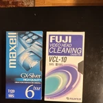 Maxell Gx-silver T-120 Tape & Fujifilm VCL-10 Cleaning Cassette Svhs. Fixed Price $14.99.