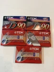 New & Sealed Lot Of 5 Tdk D90 High Output Blank Audio Cassette Tapes Ieci/type. Fixed Price $15.00.