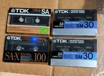 (5) Tdk Blank Audio Cassette Tapes, Sealed, SA90, Sa-x 100, SM30, New. Fixed Price $45.00.