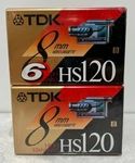 6 Pack Of Tdk 8MM Mp Premium Camcorder/cassette Tapes Made In Japan HS120. Fixed Price $44.95.