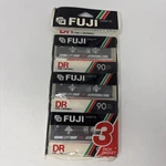 New Sealed 1985 Fuji Dr 90 Type Normal Cassette Tape Three 3-PACK Nos. Fixed Price $30.00.