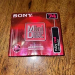 Sony Recordable Minidisc MDW-74AR Ruby Red Minutes New Sealed. Fixed Price $9.99.