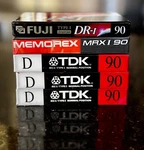 New Mixed Lot Of 5 Sealed Memorex Tdk Fuji Blank Audio Cassette Tapes 90 Minutes. Fixed Price $15.00.