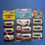 Vintage Blank Cassette Tape Lot 12 Sealed Certron 60 Silver S-90. Fixed Price $25.00.