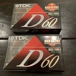 Tdk D60 High Output Type Audio Cassette Minute Tapes 2 Sealed. Fixed Price $7.46.