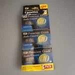 Tozaj 60-MINUTE Audio Cassettes Normal Bias, Premium Grade, New Sealed 3-PACK. Fixed Price $18.00.