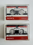 Lot 2 Sony MC-90 Microcassette Tapes With Cases Voice Recorder. Fixed Price $9.79.