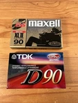 Lot Of 2 Sealed Blank Audio Cassette Tapes Maxell Xlii & Tdk D90. Fixed Price $19.99.