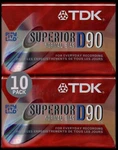 10 Pack Tdk D90 Superior Normal Bias Cassette Tapes Minutes Each New Sealed. Fixed Price $21.25.