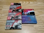 5 Sealed Cassette Tapes Maxell, Sony, Fuli, 90 Min. Fixed Price $12.00.