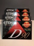 4 Tdk D90 Audio Cassettes High Output, Leci / Type I) (new, Sealed). Fixed Price $8.50.
