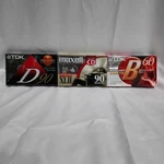 Lot Of 3 New Blank Cassette Tapes Tdk D90, Maxell High Bias Xlii B60. Fixed Price $15.00.