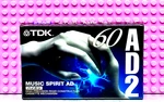 Tdk AD-2 60 1997 Japan Type Ii Blank Cassette Tape (1) (sealed). Fixed Price $26.99.