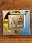 Tdk Xa 74MIN Recordable Minidisc. 1998 Japan. New Sealed. Fixed Price $9.00.
