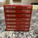 Lot Of 7X New Factory Shrink Wrapped Memorex Dbs 60 Blank Audio Cassette Tapes. Fixed Price $16.99.