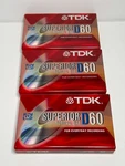 Lot Of 3 Tdk Superior Normal Bias D-60 Audio Cassette Tape For Recording. Fixed Price $10.95.