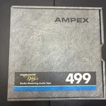 Ampex Grand Gold 499 Studio Mastering Audio Tape Original Box 2" 2500'. Fixed Price $35.00.