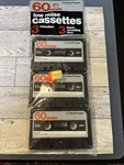 Tonemaster 60MIN Cassette Tapes Low Noise Normal Position! 3 Nos New Rare. Fixed Price $12.95.